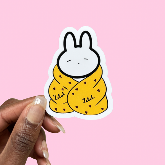 Zelah Bunny, Cozy, Yellow - Sticker