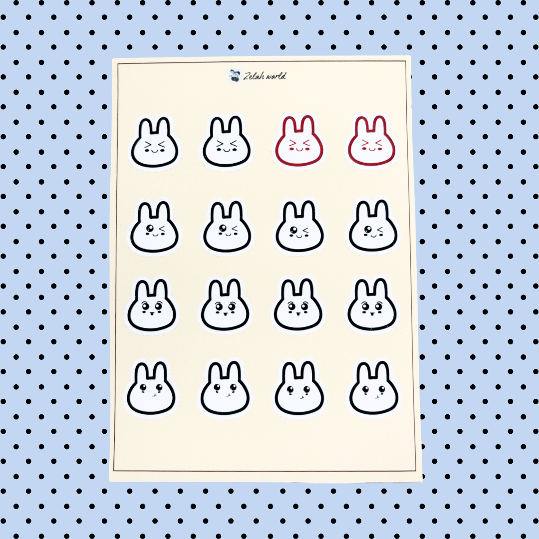 Zelah Bunny Sticker Sheet