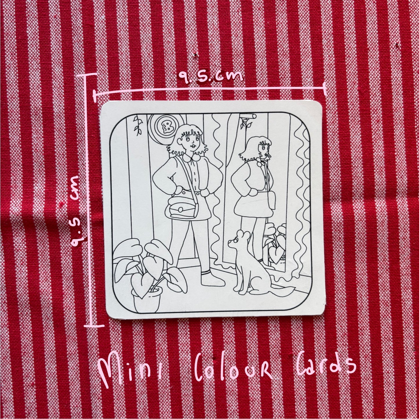 Mini colouring card - Sissy