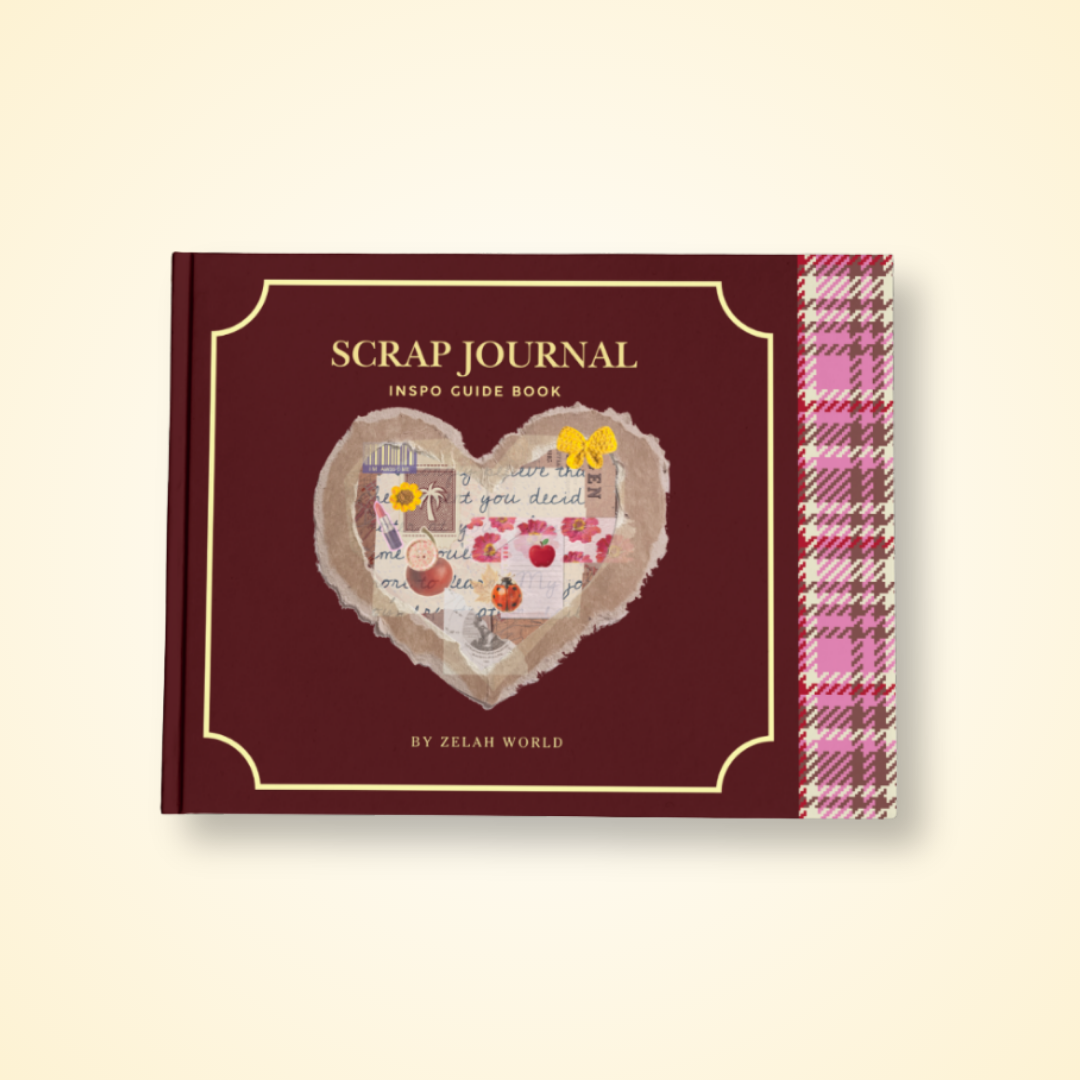 Scrap & Journal Inspo Guide book - Prompts, Layouts, Games & Free Sticker Sheet
