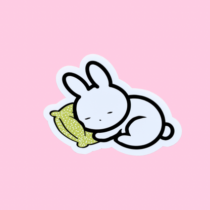 Zelah Bunny, Sleepy, Green - Sticker