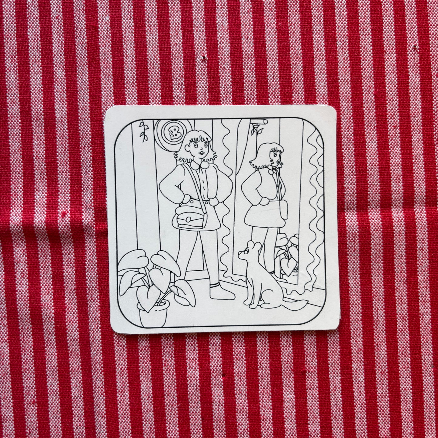 Mini colouring card - Sissy