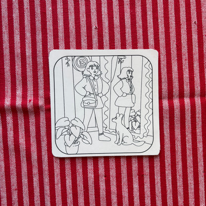 Mini colouring card - Sissy