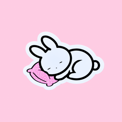 Zelah Bunny, Sleepy, Pink - Sticker