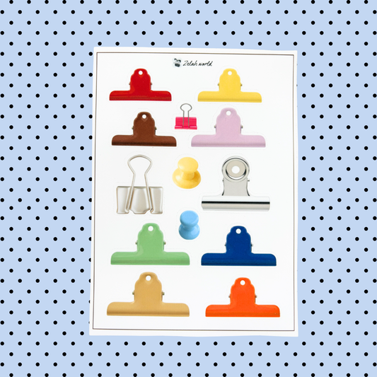 Paper Clips/Clamps sticker sheet