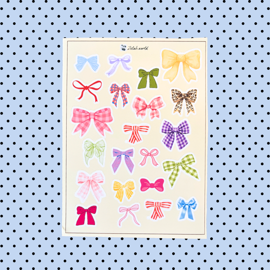 Bow sticker sheet