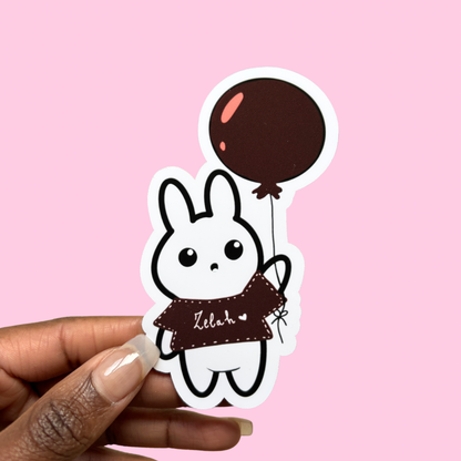 Zelah Bunny, Balloon- Sticker