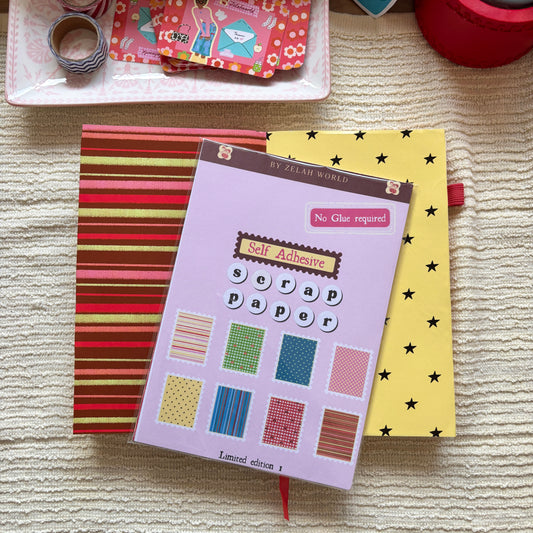 Self Adhesive Peel & Stick Scrap Paper Pad A5, 16 sheets - Designed in-house