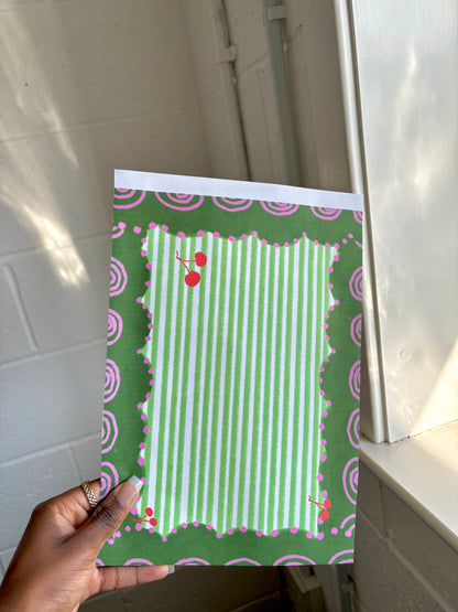 A4 Peel & Stick Journal Background Scrap Paper, Cherry Blossom - Spring Edition