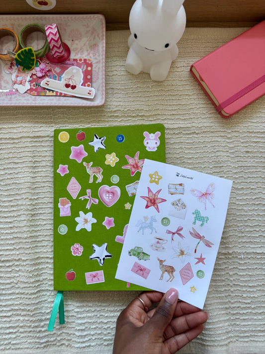 Whimsical Sticker Sheet 15+ Stickers