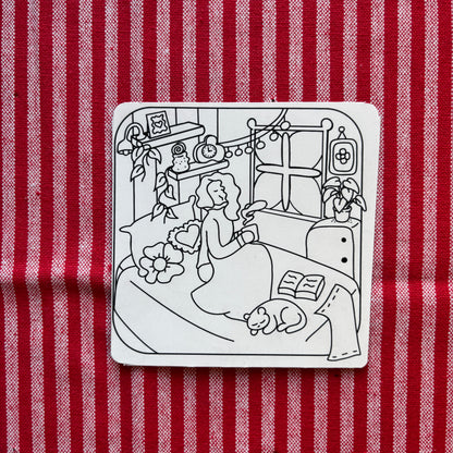 Mini coloring card - Skylar