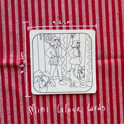 Mini colouring card - Sissy