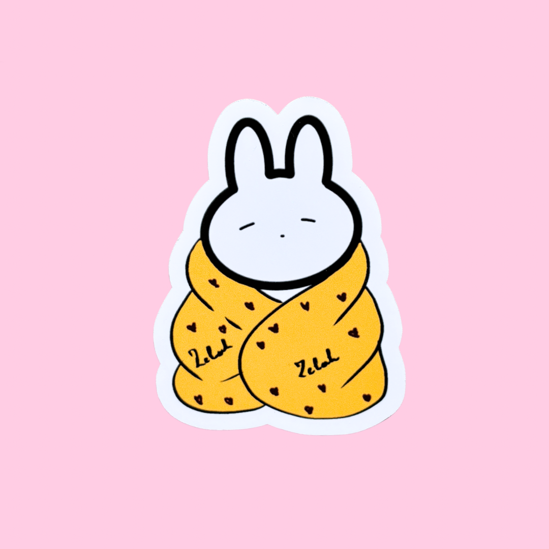 Zelah Bunny, Cozy, Yellow - Sticker
