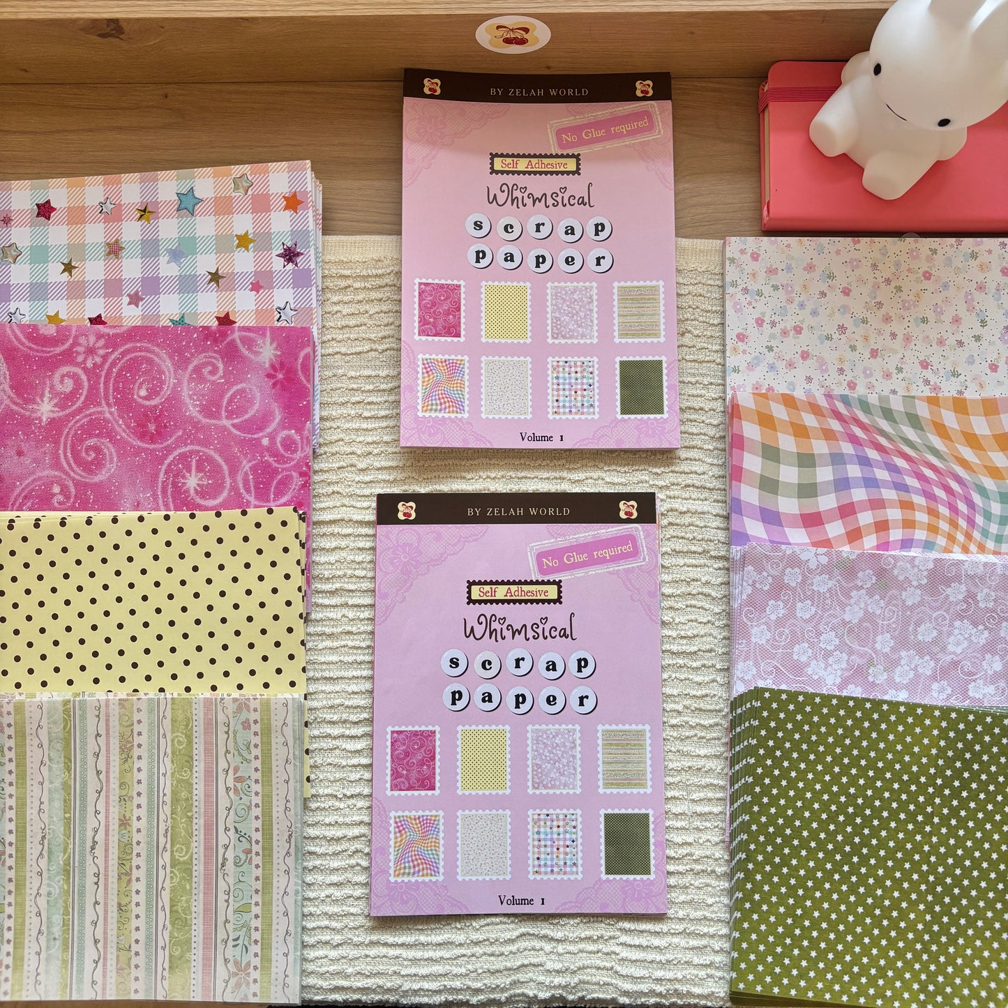 Whimsical Self Adhesive Scrap Paper, 16 sheets - Curated Designs by Zelahworld