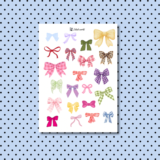 Bow sticker sheet
