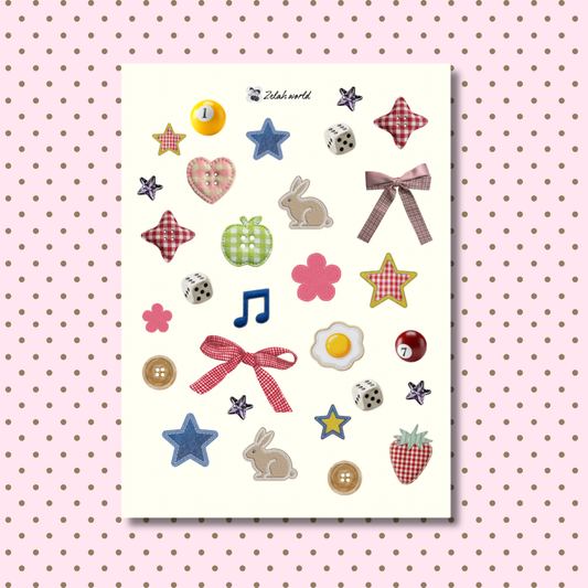 Fab Sticker sheet 20+ stickers