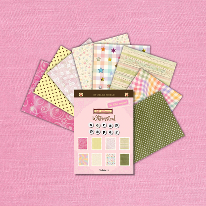 Pre-order, Whimsical Self Adhesive Scrap Paper, 16 sheets