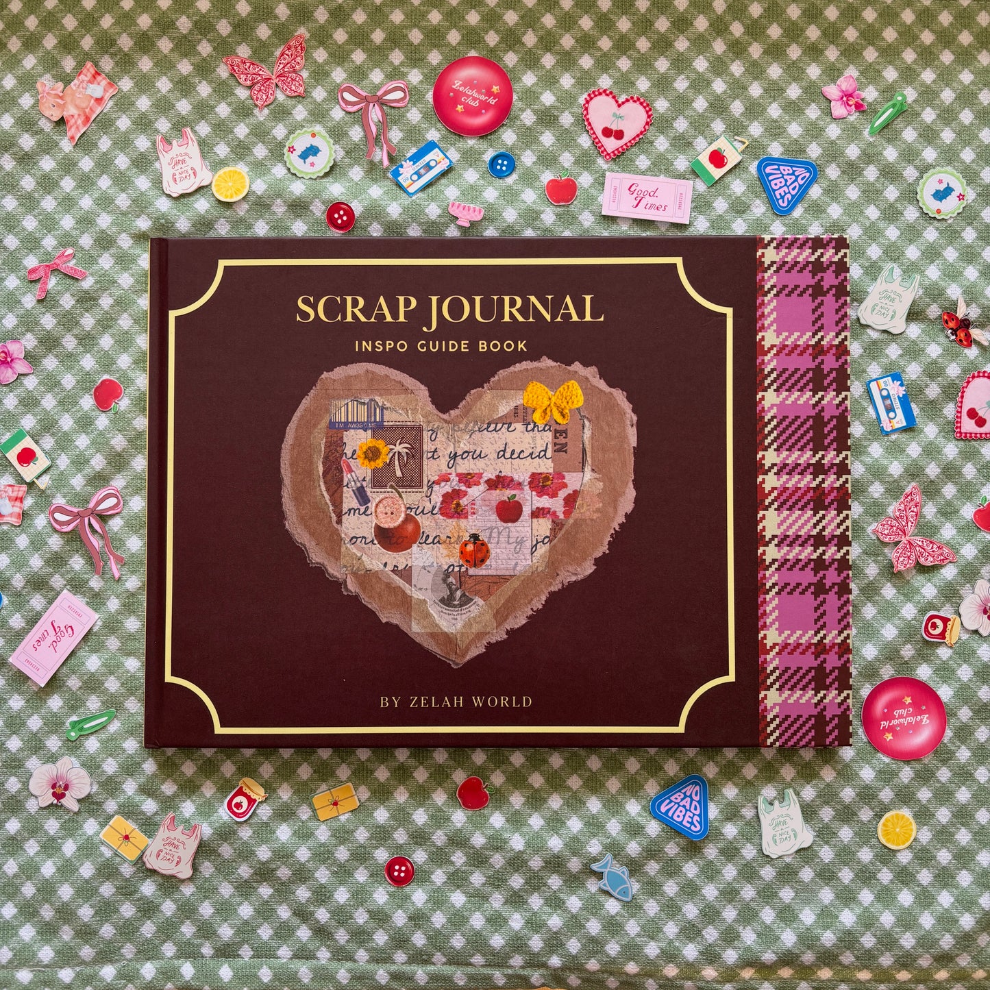Scrap & Journal Inspo Guide book - Prompts, Layouts, Games & Free Sticker Sheet
